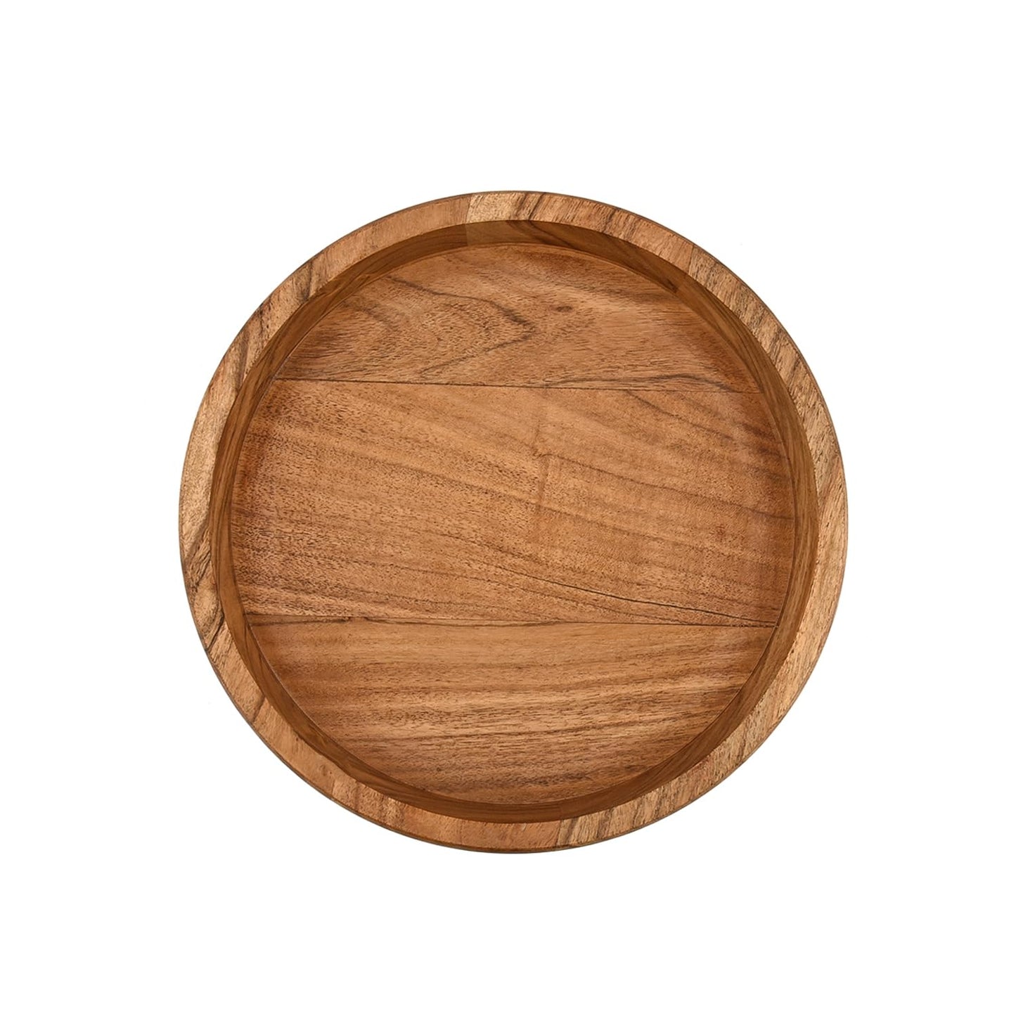 NIRMAN Decorative Bowl Acacia Wood Centerpiece Bowl for Table Rustic Home Decor Accessories for Coffee Table, Living Room (10" x 10" x 2.5")