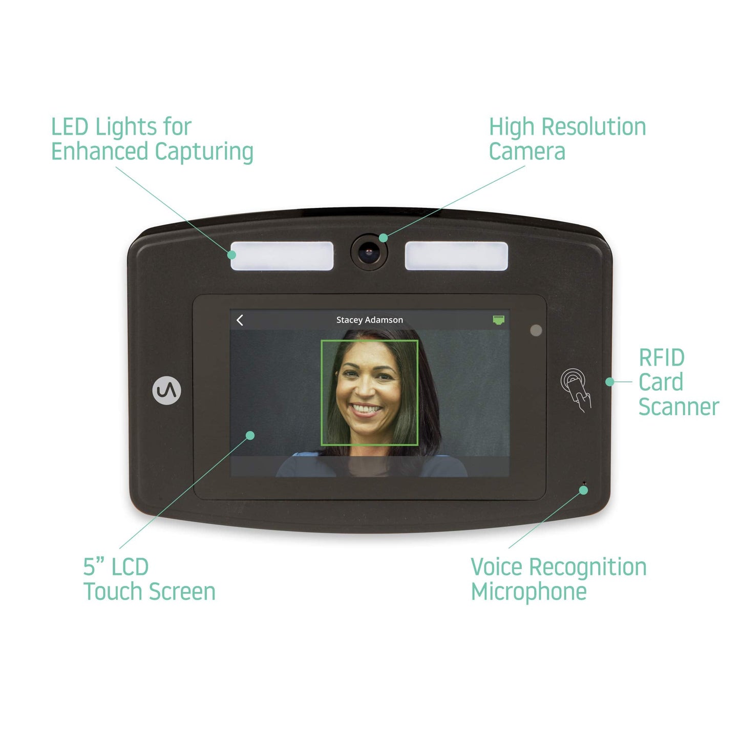 uAttend Touch-Free Voice Control and Facial Recognition Time Clock System for Employees and Small Businesses (DR2000)