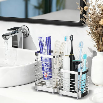 MYITYARD Toothbrush Holder for Bathroom, Stainless Steel Ventilated Electric