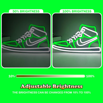 Sneaker Neon Signs for Wall Decor Dimmable Shoe LED Signs Neon Lights for Bedroom Man Cave Home Neon Wall Sign Shoe Light up Signs Decor