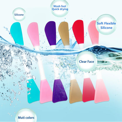 5PCS Silicone Scrubber Set, Lip & Face Cleansing Brush and 2PCS Exfoliating Face Brush for Men & Women