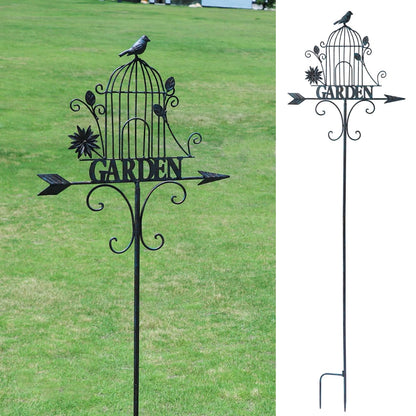 Decorative Garden Stakes，Metal Garden Sign for Outdoor Lawn Backyard Porch Pathway Decor