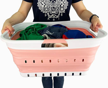 SAMMART 42L Collapsible Plastic Laundry Basket