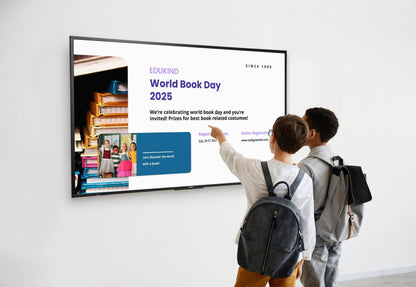 Promethean ActivPanelD 65" Commercial Digital Display, 4K UHD Non-Touch Digital Signage Screen for Announcements, Offices, Schools & Retail, Wall Mount Included, 3-Year Onsite Support