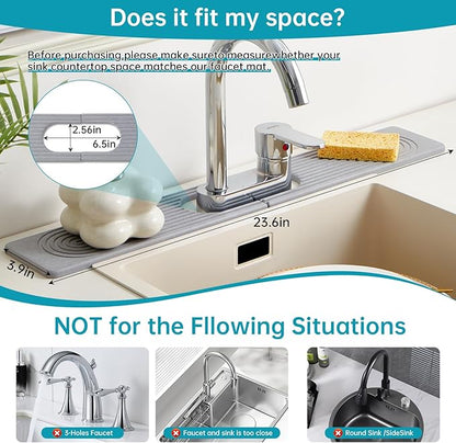 Stone Faucet Mat for Kitchen Sink