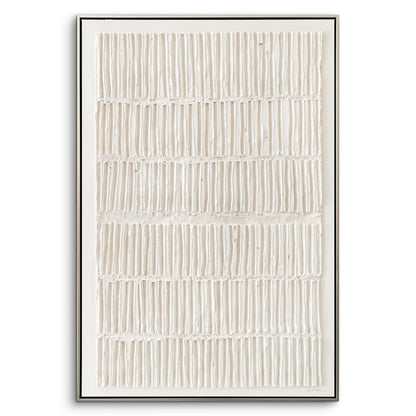 VGICH Large Framed Canvas Wall Art, Modern Abstract Wall Art for Living Room, Beige Textured 100% Hand-painted Painting, Minimalist Wall Decor for Living Room, Bedroom, Office, Hallway, 27x43 Inch