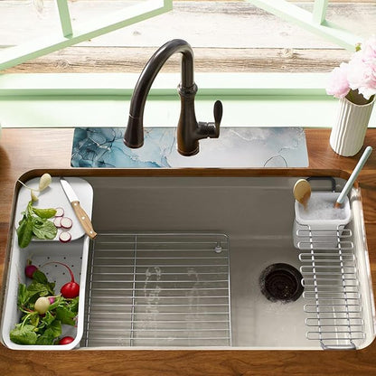 Sink Faucet Absorbing Mat, 2 Pack Drying Mat Around Faucet Sink Splash Guard