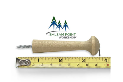 Screw-On Shaker Pegs Birch Hardwood - 2.9-Inch Wood Length Plus Hangerbolt - 10-Pack
