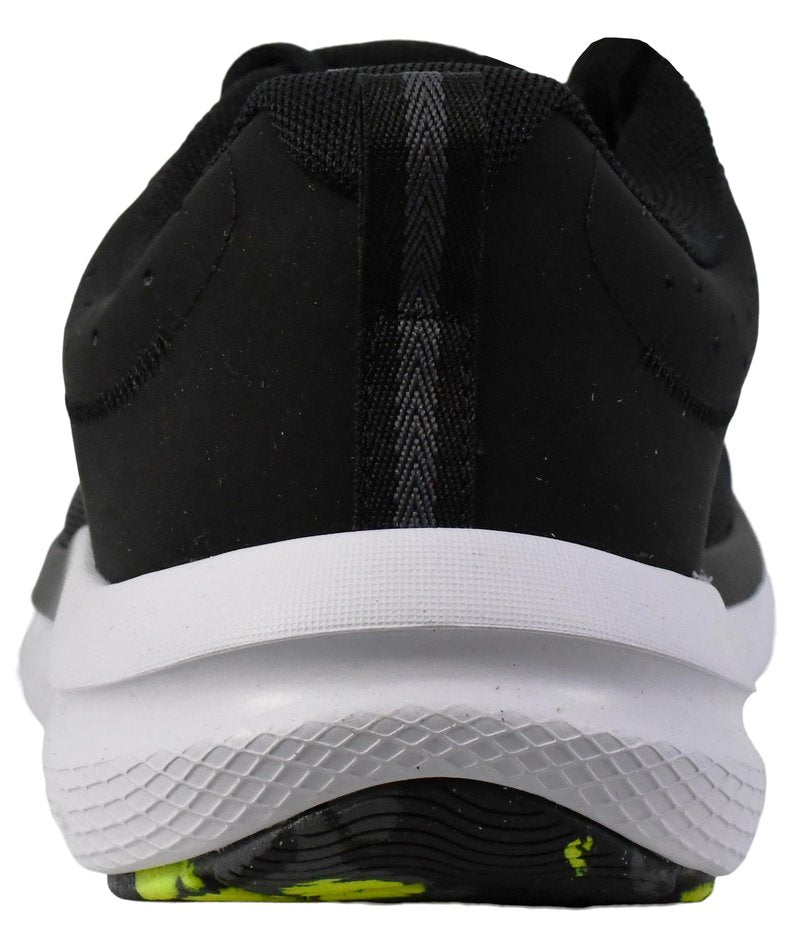 Under Armour Men's Charged Assert 10 Shoes, (004) Black/Black/High Vis Yellow, 14 X-Wide