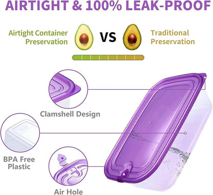 KIGI Large Plastic Food Containers