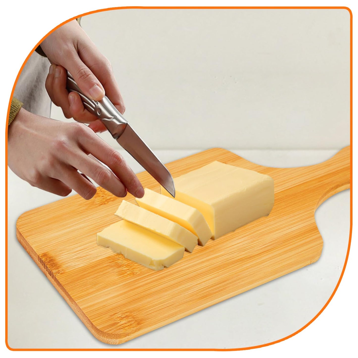 Benhurb 12 Pcs Bamboo Cutting Board Bulk 11x5 Inch Charcuterie Boards with Handle Wood Engraving Serving Board Kitchen Chopping Boards Crafts for Pizza, Bread, Cheese, Charcuterie, Fruit, Vegetables
