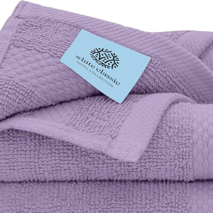 White Classic Luxury Cotton Washcloths 13x13 Inch