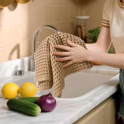 Jacquotha Waffle Bathroom Hand Towels 2-Piece – Cotton, Lightweight, Lint Free