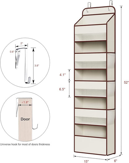 Univivi 1 Pack Over The Door Organizer, Non-Tilting Over The Door Organizer