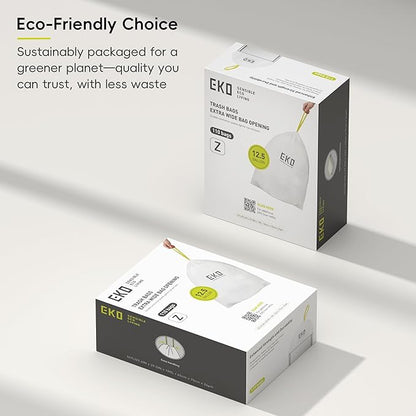 EKO 12.5 Gallon / 40-60 Liter, Extra-Strong Garbage Bags, Leak-Resistant