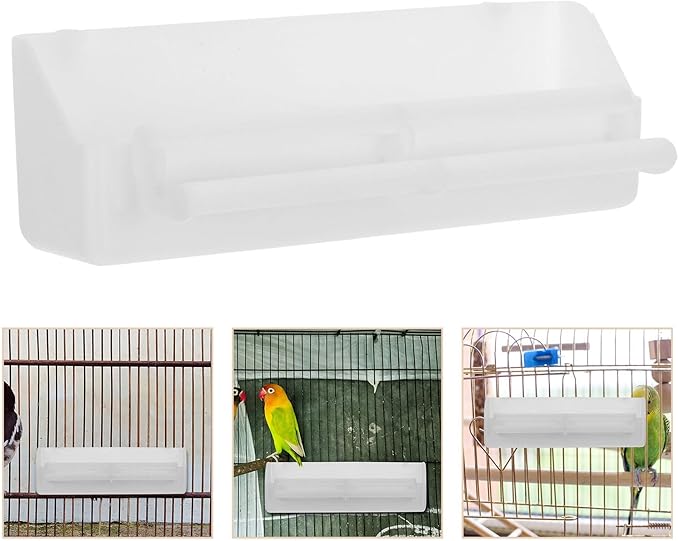 Toddmomy Automatic Bird Feeder Hanging Outdoor Bird Food Tray Anti-Splash Seed Dispenser 2pcs and Cockatiels