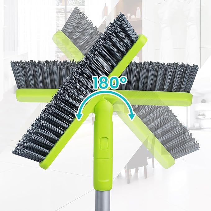 Grout Cleaner Brush with Long Handle, Floor Scrub Brush