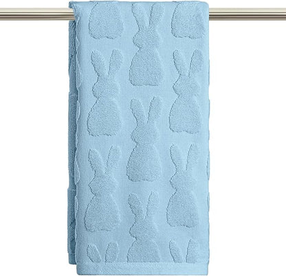 Artoid Mode 1 Pc Light Blue 3D Rabbit Jacquard Easter Hand Towels