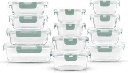 JoyJolt 24pc Borosilicate Glass Storage Containers