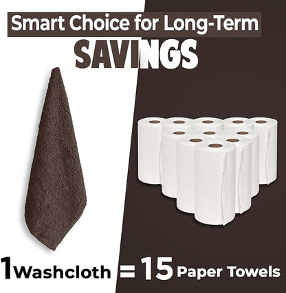 DAN RIVER 12 Pack Wash Cloths for Showering
