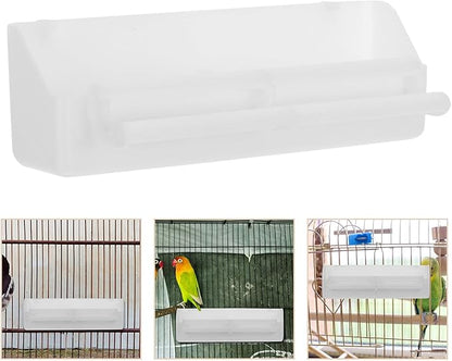 HANABASS 2 Pieces Automatic Parrot Feeder Bird Food Container Hanging Bird Seed Tray Anti-Splash Wet and Dry Feeder Outdoor Indoor