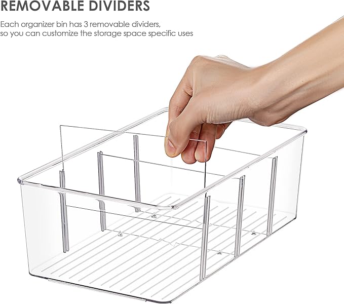 Vtopmart 2 Pack Food Storage Organizer Bins, Cabinet Organization and Storage