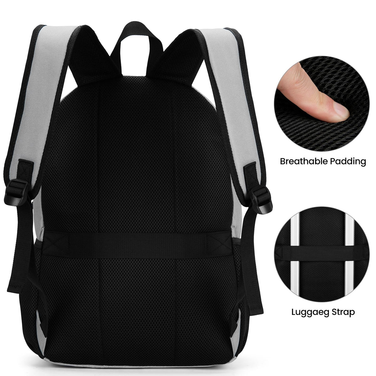BIKROD Backpack for Men and Women, Lightweight Casual School Backpack for Teens Boys and Girls, Daily-use Travel Laptop Backpack Fits 15.6 Inch Notebook, High School Bookbag