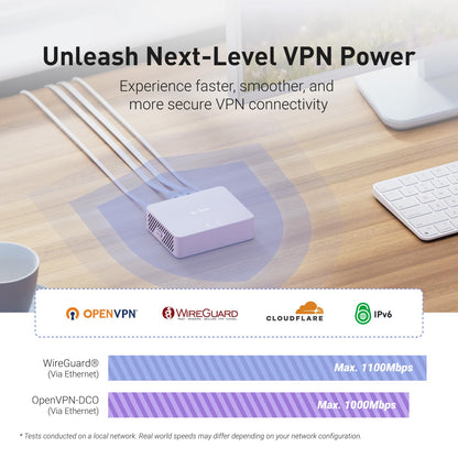 GL.iNet MT5000 (Brume 3) High-Speed Wired VPN Security Gateway for Home Office and Remote Work – Up to 1100 Mbps, 3× 2.5G Multi-WAN, DPI Security, VPN Obfuscation, OpenWrt, NO Wi-Fi