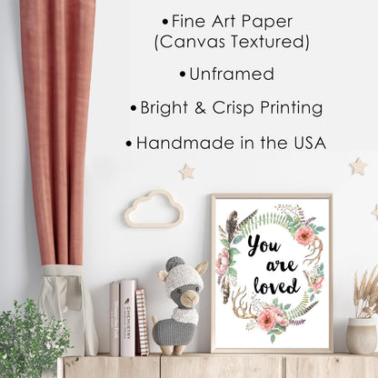 DREAM BIG PRINTABLES Just Breathe Wall Art Prints - Set of 2 - Unframed - 8x10 - Inspirational & Motivational Office Wall Decor - Perfect for Home, Office, or Classroom