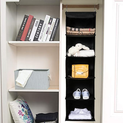 2 Pack Hanging Closet Organizer, 5 Shelves Hanging Storage