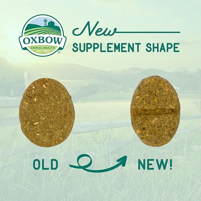 Oxbow Natural Science Skin & Coat Support, Supplement for Rabbit & Guinea Pig, Made with Oxbow Timothy Hay, Includes Palm Oil & Omega 3 & 6 Fatty Acids, Made in USA, 4.2 oz Bag