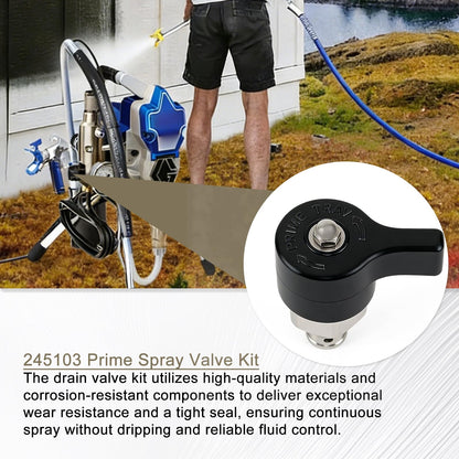 2026 New Upgraded 245103 Prime Spray Valve Kit,Drain Valve Compatible with Graco 5900 7900 833 Etc Aftermarketr Airless Paint Sprayer,Replace Airless Spray Painting Machine Accessories