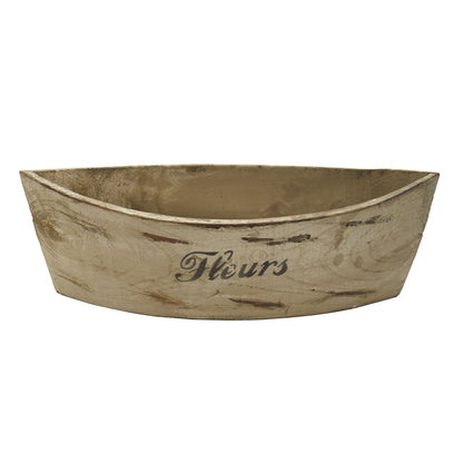 Nearly Natural White Washed Wood (Set of 3) Planter, Beige