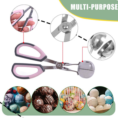 Cake Pop Kit Including 200 pcs 6 inch Lollipop Sticks and 200 Clear Wrappers, 35 Hole Clear Acrylic Display Stand, Metal Baller Scoop, Culinary Decorating Scooper, 200 pcsTwist Ties