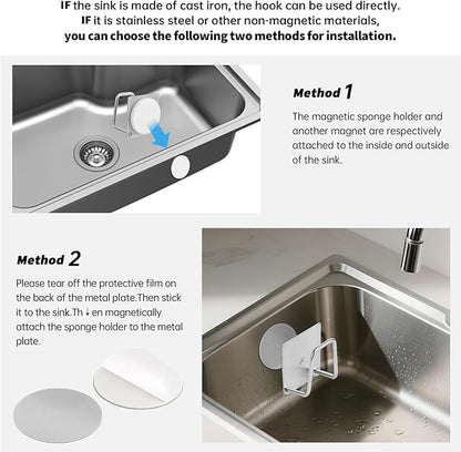 Magnetic Sponge Holder for Kitchen Sink, Kitchen Accessories, Dish Sponge
