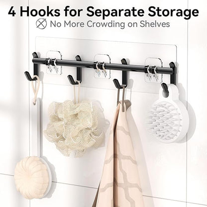 YASONIC Shower Caddy Adhesive, 100% Rustproof Shower Organizer