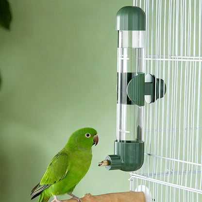 AOTU 9.4 Fl Oz Bird Water Dispenser Automatic Bird Water Feeder for Cage with Spring Valve, Clear Cage Water Drinker for Cockatiels Budgies Green-cheeked Conure African Grey Sun Conure