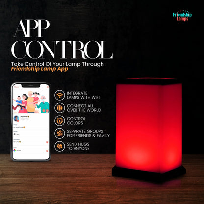 Friendship Lamp® by Filimin Modern - Best Friend Lamps Wi-Fi Touch Lamp LED Light for Long-Distance, Connection, Relationship, Friendship, Gifts, Love, 200+ Colors, App Setup - Set of 2