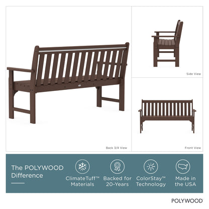 POLYWOOD GNB60MA Vineyard 60" Bench, Mahogany