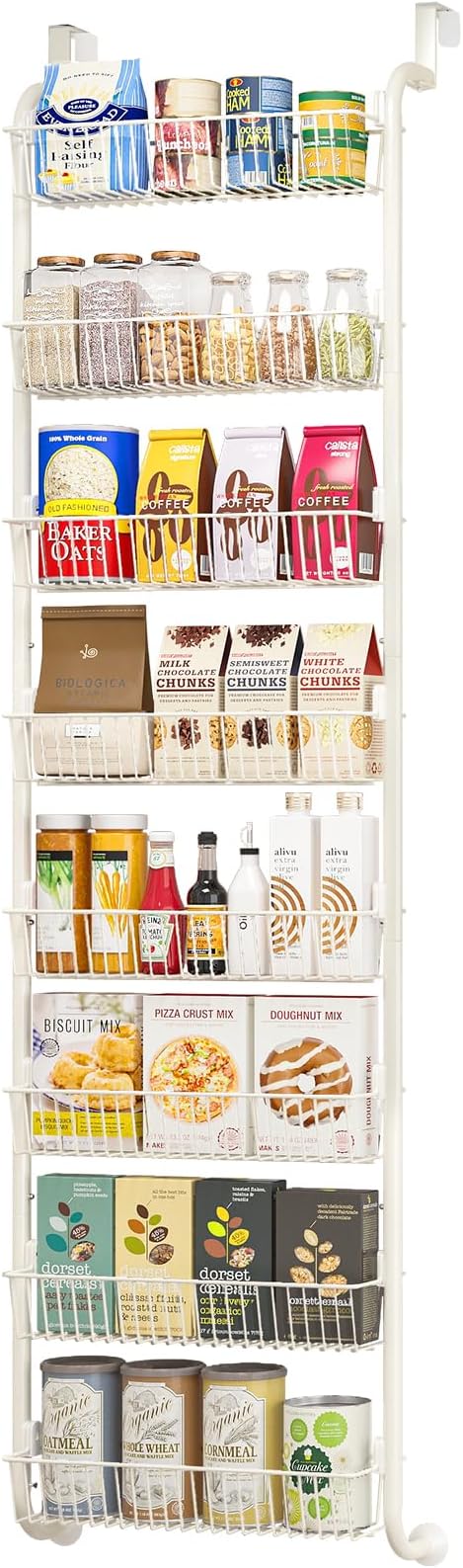 MIAOLI Over the Door Pantry Organizers and Storage, 8-Tier Spice Rack, Home &