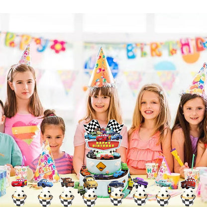 25 Pcs Car Cartoon Theme Happy Birthday Cake Toppers, Cute Cake Topper, This 25-Piece Birthday Cake Decoration Set is Absolutely the Perfect Choice for Your Party Celebrations.