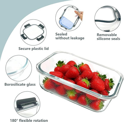 12 Pack Glass Food Storage Container Set