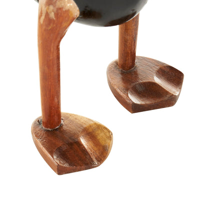 Deco 79 Wood Duck Decorative Sculpture Home Decor Statues with Brown Accents, Set of 3 Accent Figurines 16", 14", 11"H, Black