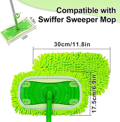 Reusable Mop Pads for Swiffer, Wet Dry Sweeping Mop Pad for Swiffer Sweeper Mop