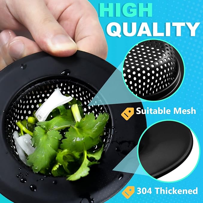 Sink Drain Strainer, Suitable for Most Sink Drains, Anti Clogging