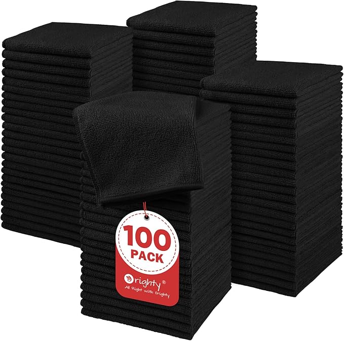 Orighty Microfiber Washcloths Bulk Towels Set 100 Pack, Highly Absorbent and