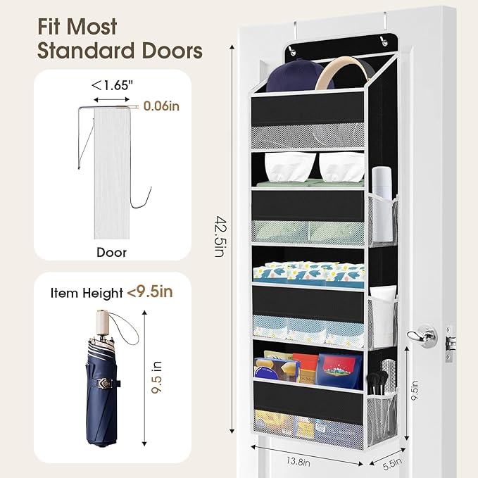 2 Pack Over The Door Organizer, Hanging Storage Organizer