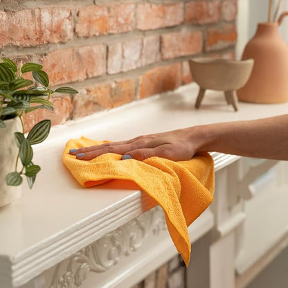 S&T INC. 25 Pack Microfiber Cleaning Cloth, Bulk Towels