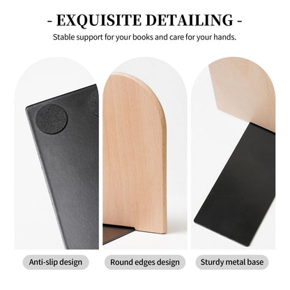 HOYYU Rustic s Wooden Bookends Decorative Shabby Sunflower Book Ends for Shelves Heavy Books Holder Organizer Non-Slip Desk Book End for Kids Room Office School Kitchen Home Desktop Decor 1 Pairs