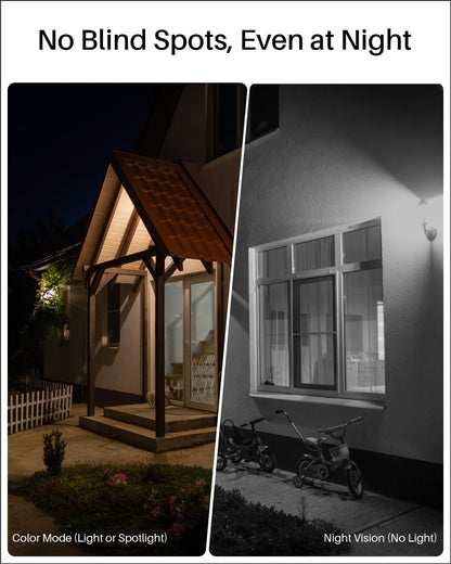 WUUK Security Cameras Wireless Outdoor, Indoor Home Surveillance System, 2K, No Monthly Fee, Motion Alert, Night Vision, 2.4/5 GHz WiFi, 32G Local Storage, Compatible with Alexa & Google, 2-Camera Kit